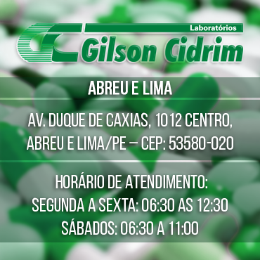 Endereço e telefone das unidades Gilson Cidrin